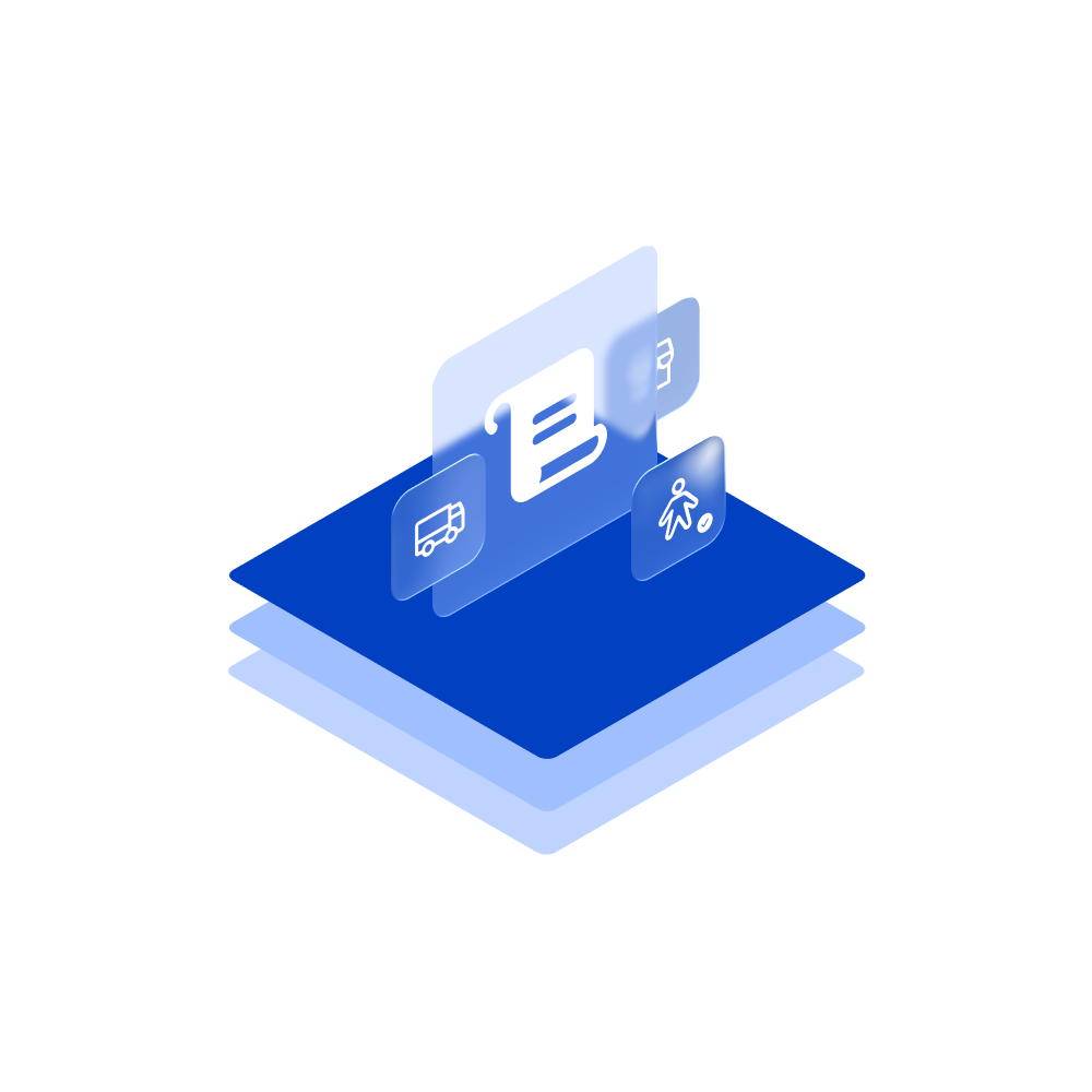 Illustration of scattered records unified into one verifiable supply-chain trail